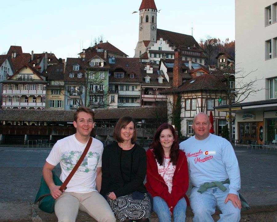 family travel through Europe